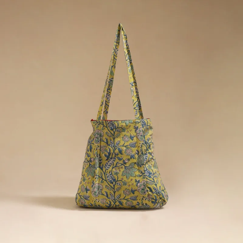 Yellow - Handcrafted Fabric Jhola Bag 28 sold by Itokri