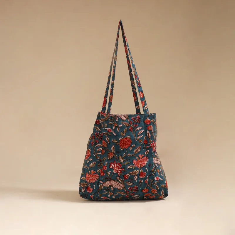 Blue - Handcrafted Fabric Jhola Bag 26 sold by Itokri