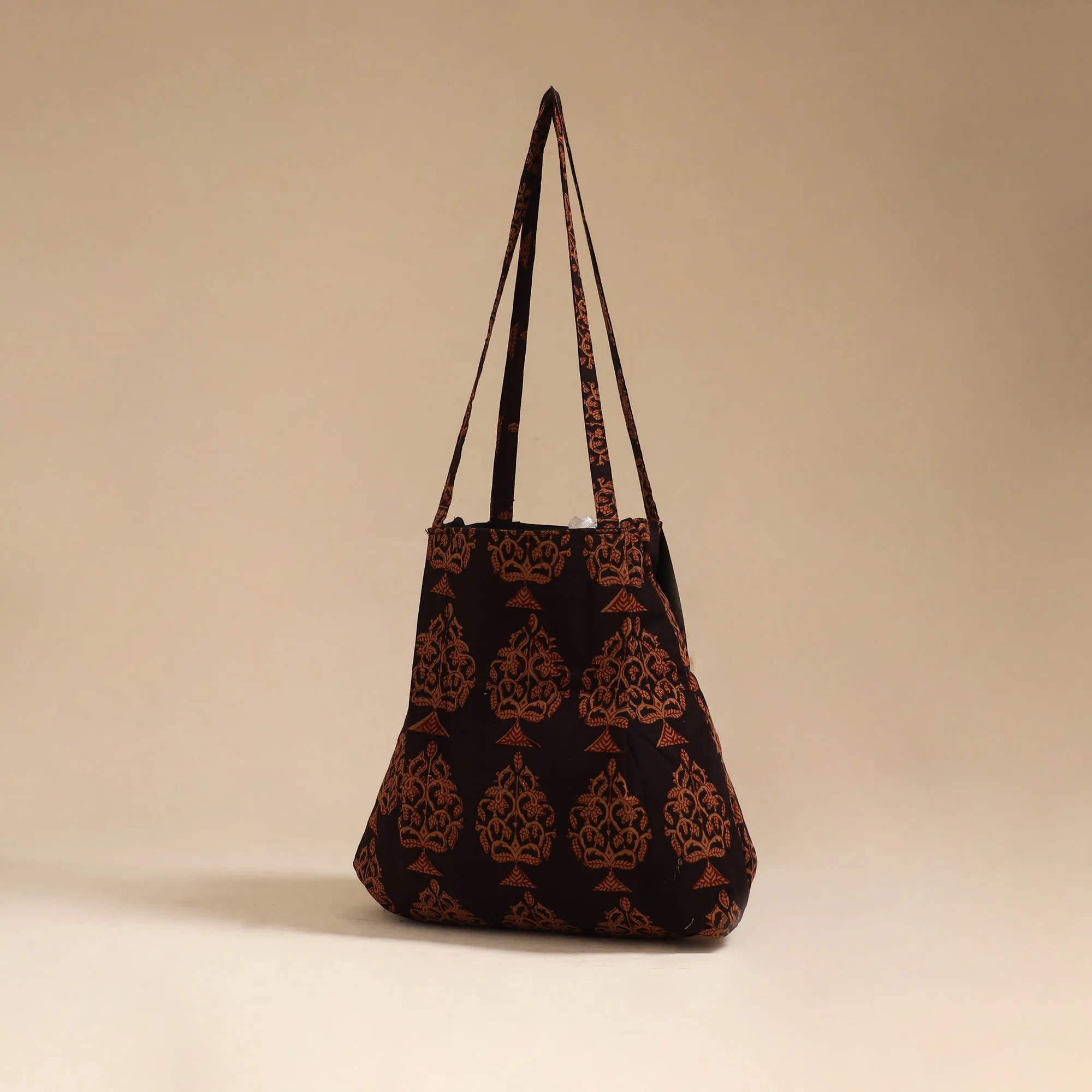Black - Handcrafted Fabric Jhola Bag 15 sold by Itokri product image thumbnail 2