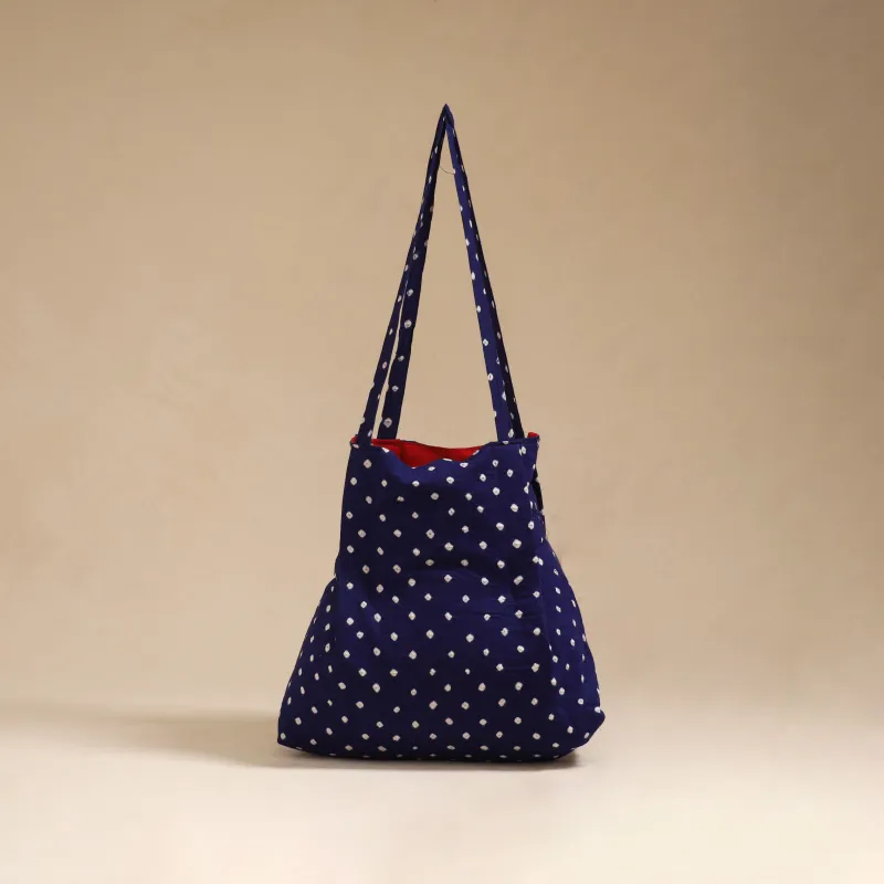 Blue - Handcrafted Fabric Jhola Bag 05 sold by Itokri