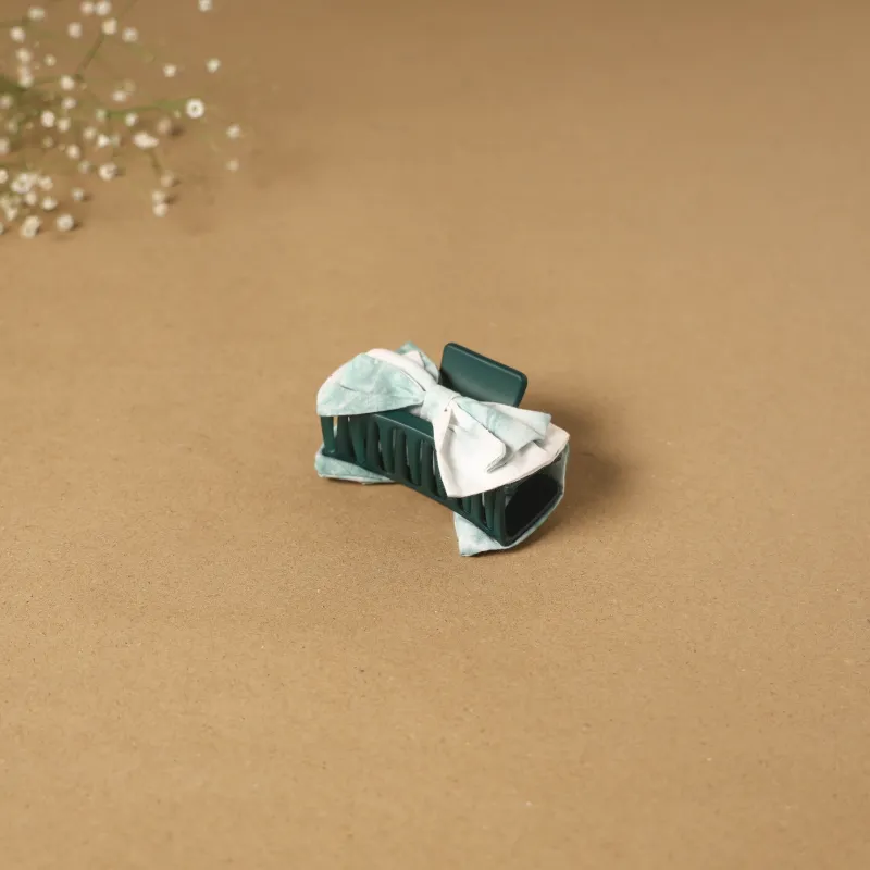 Green - Handmade Women's Bow Hair Claw Clip 21 made by Itokri