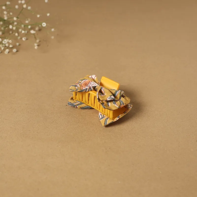 Yellow - Handmade Women's Bow Hair Claw Clip 12 sold by Itokri