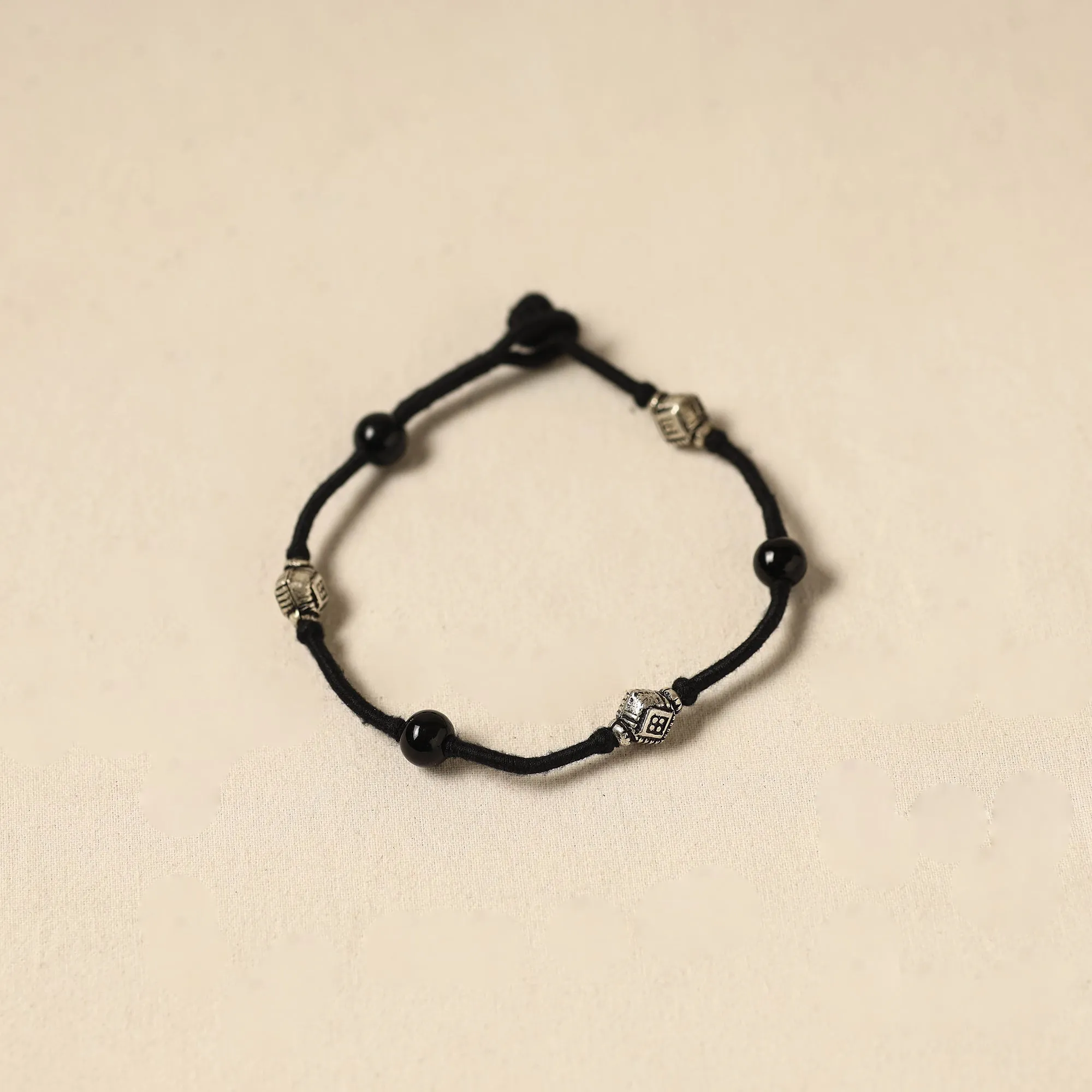 Black - Patwa Thread & Bead Work Anklet by Kailash Patwa 86 sold by Itokri
