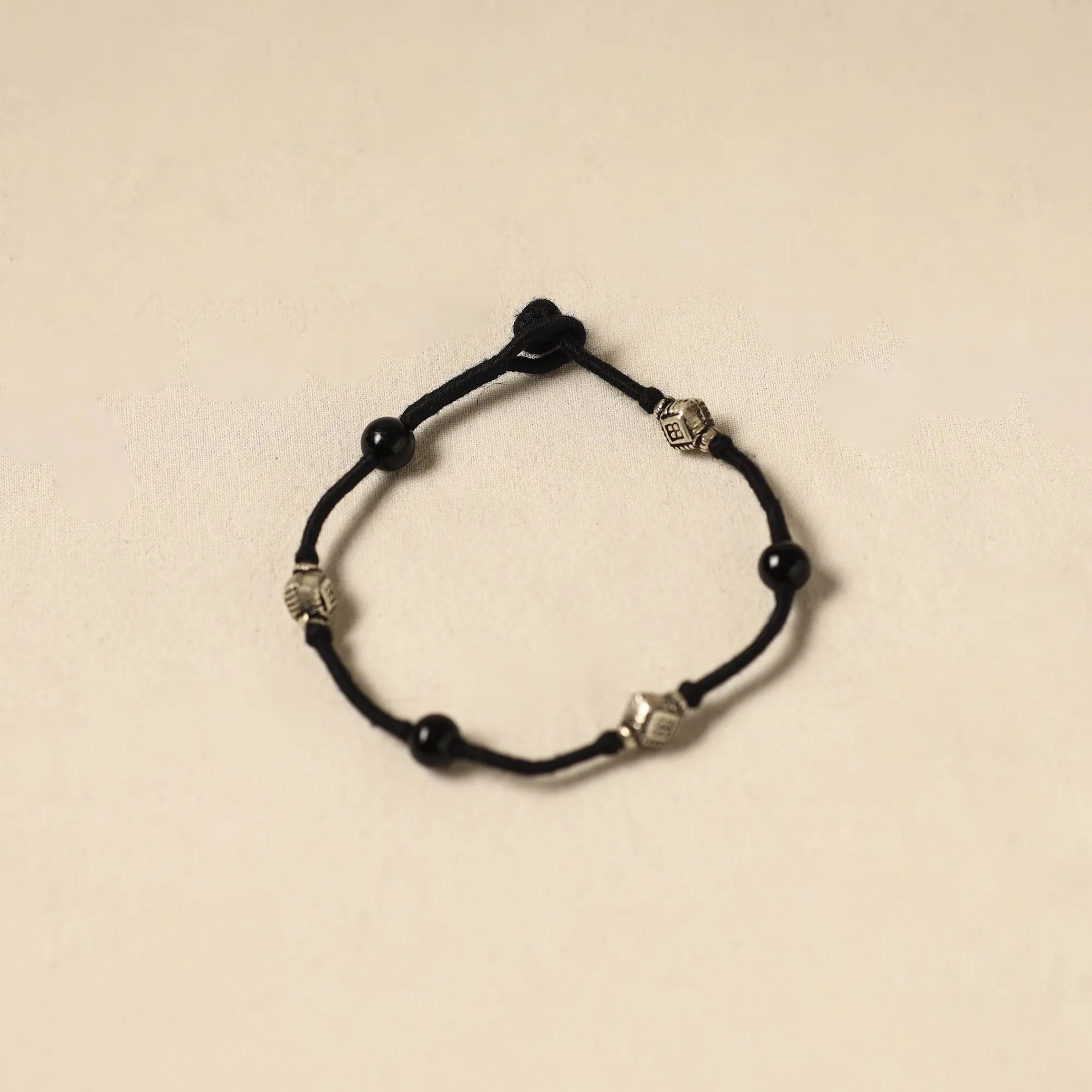Black - Patwa Thread & Bead Work Anklet by Kailash Patwa 86 sold by Itokri product image thumbnail 2