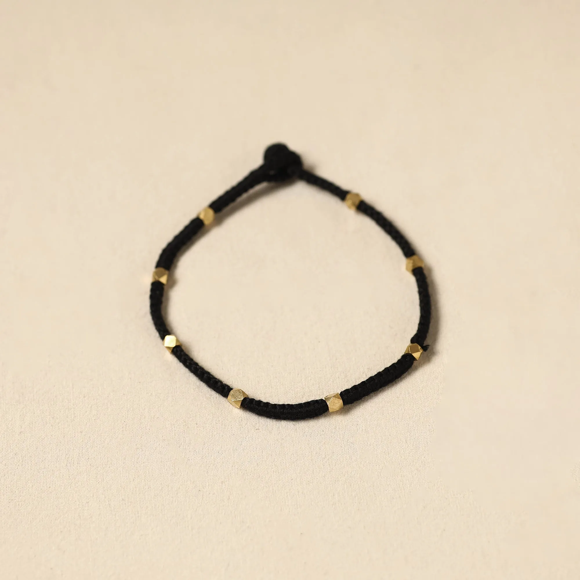 Black - Patwa Thread & Bead Work Anklet by Kailash Patwa 77 sold by Itokri