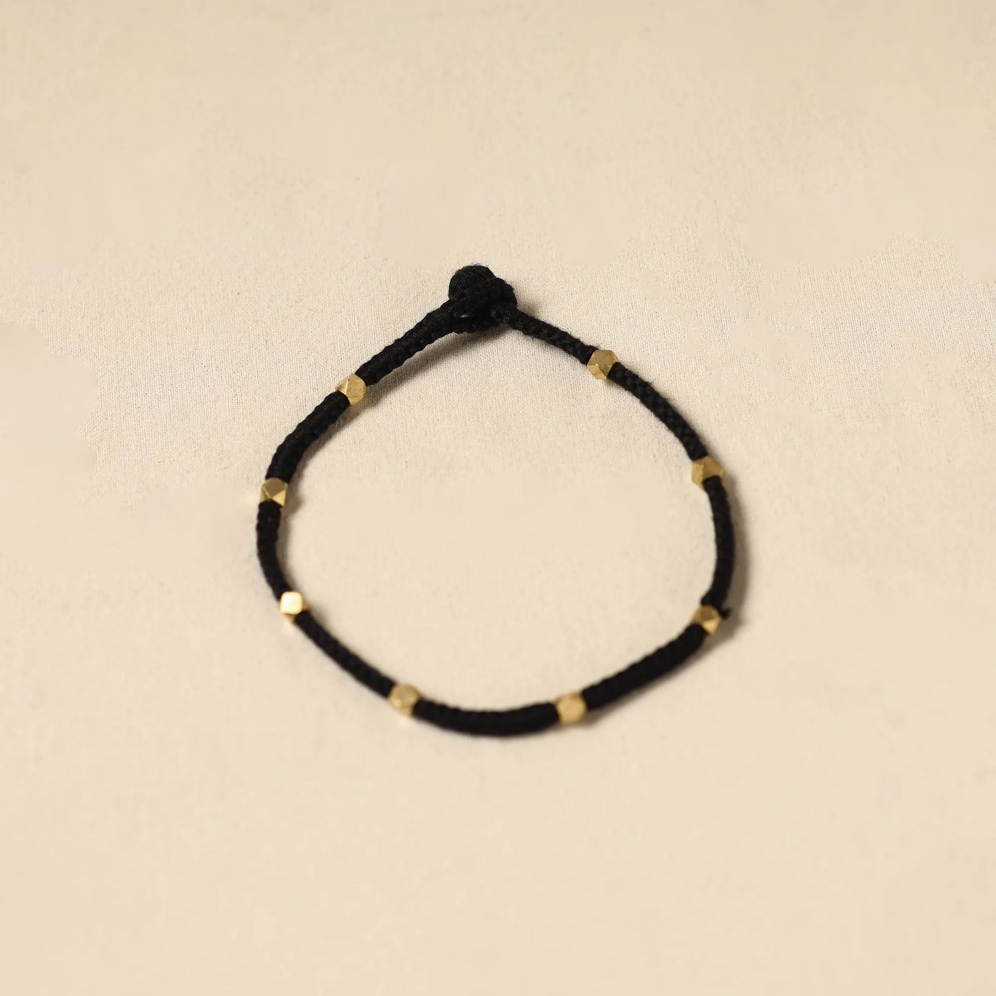 Black - Patwa Thread & Bead Work Anklet by Kailash Patwa 77 sold by Itokri product image thumbnail 2