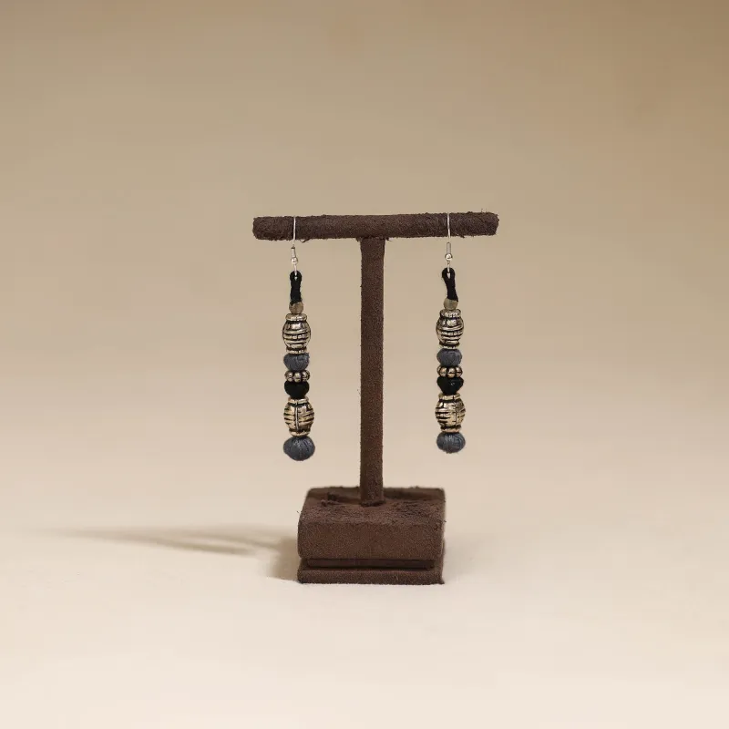 Grey - Patwa Thread Beads Earrings by Kailash Patwa 59 sold by Itokri