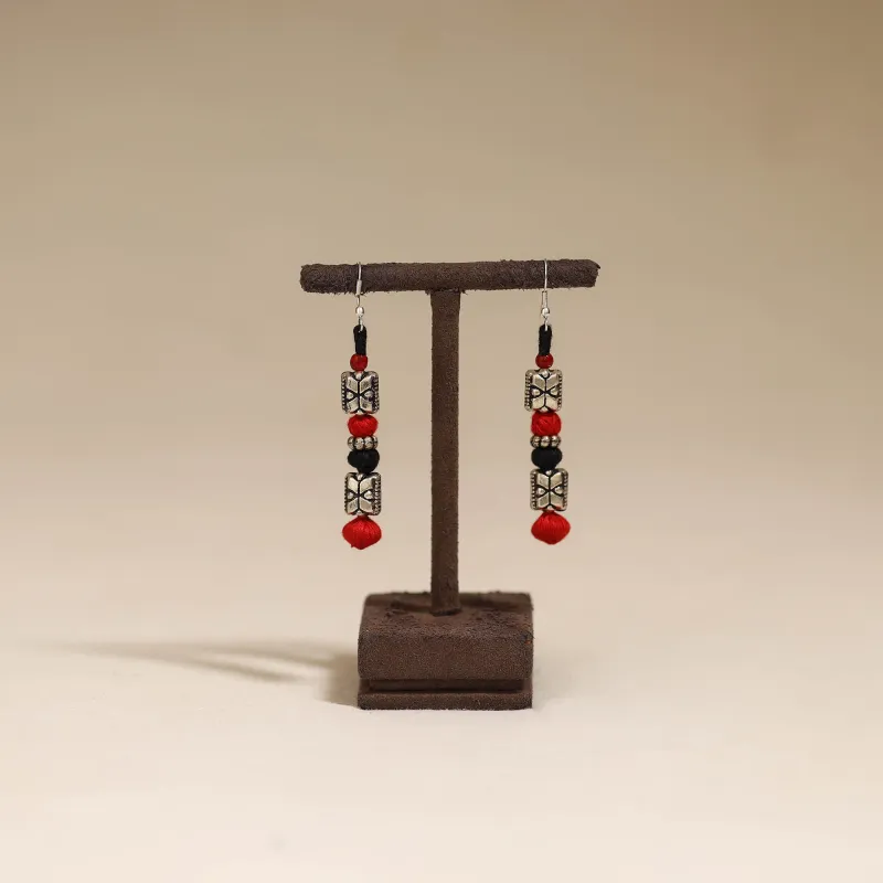 Red - Patwa Thread Beads Earrings by Kailash Patwa 53 sold by Itokri