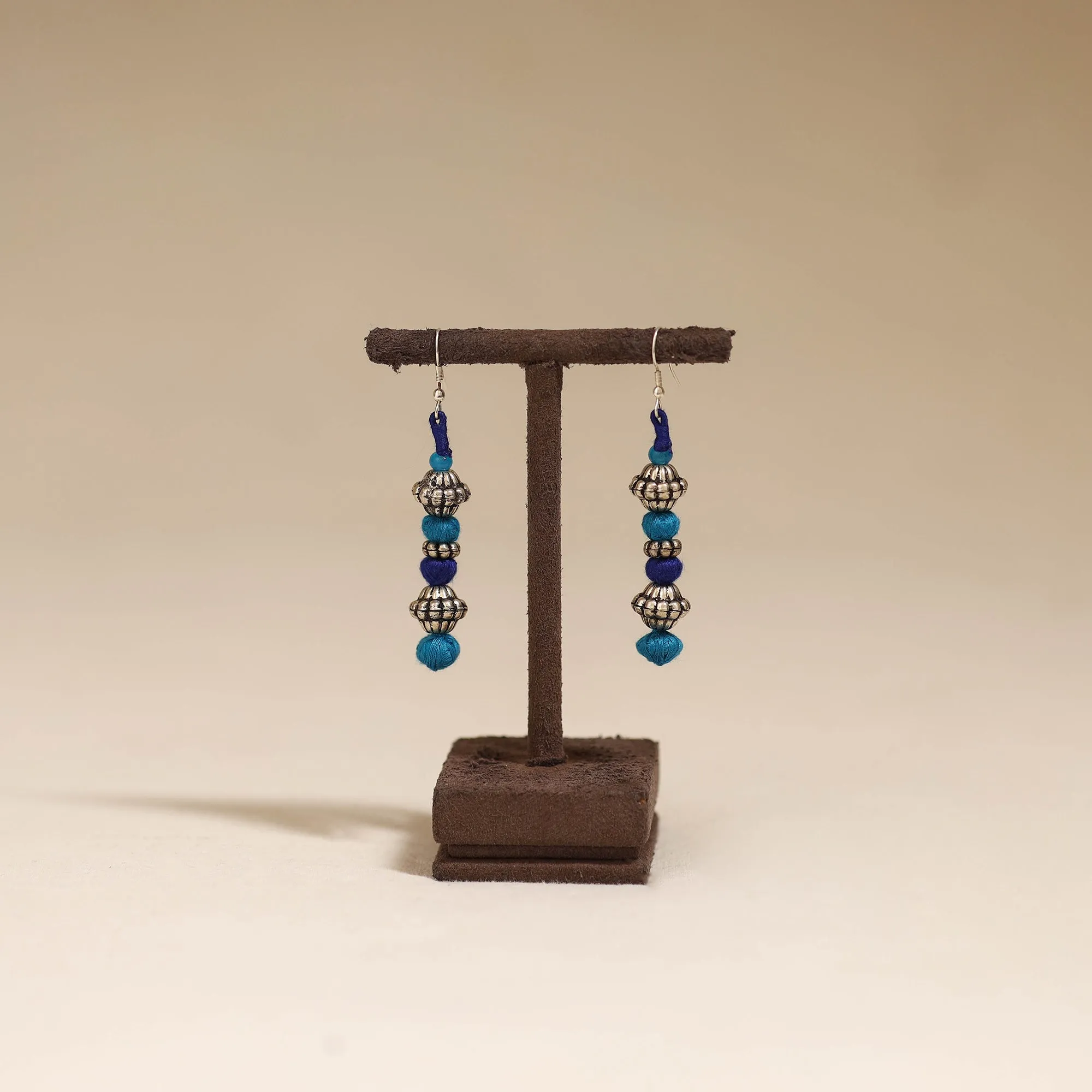 Blue - Patwa Thread Beads Earrings by Kailash Patwa 42 sold by Itokri