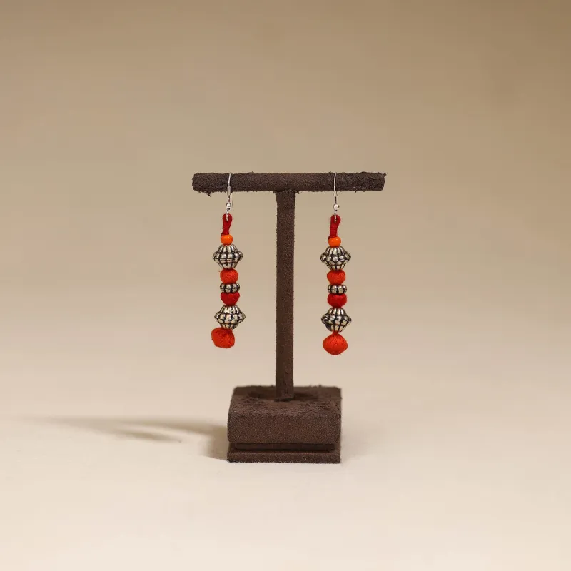 Orange - Patwa Thread Beads Earrings by Kailash Patwa 40 sold by Itokri