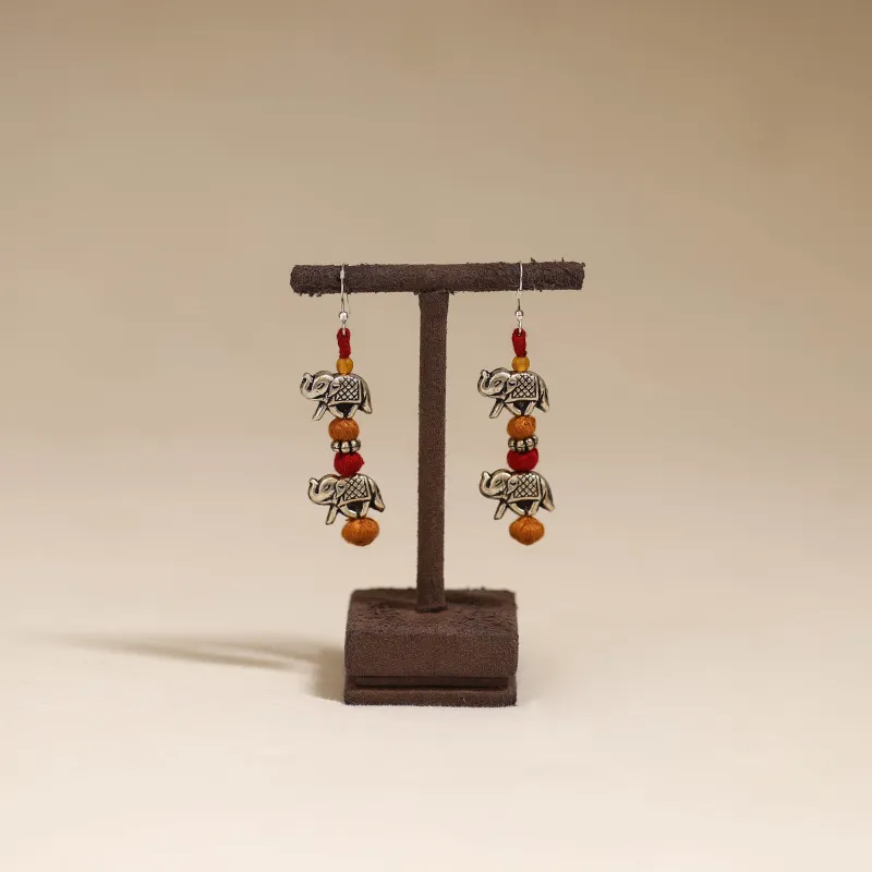 Orange - Patwa Thread Beads Earrings by Kailash Patwa 34 sold by Itokri