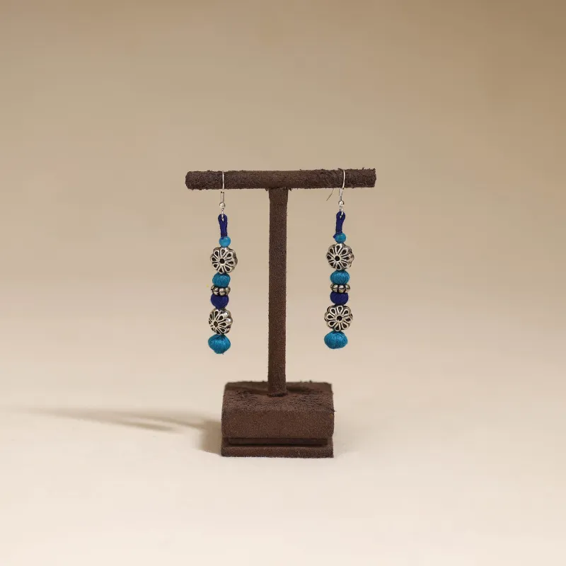 Blue - Patwa Thread Beads Earrings by Kailash Patwa 29 made by Itokri