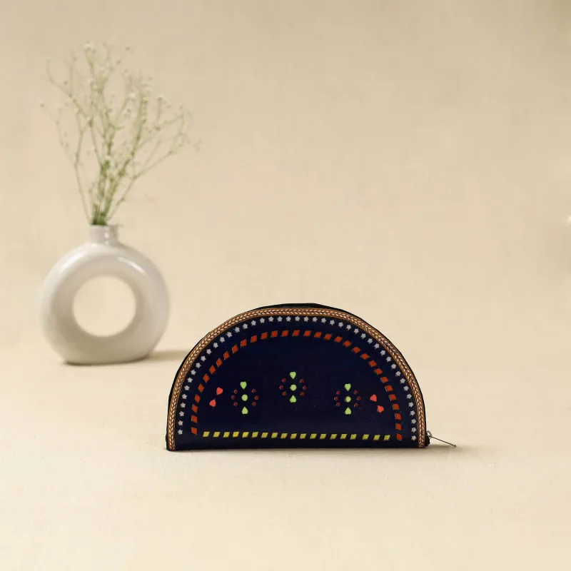 Blue - Handcrafted Kutch Leather Clutch / Wallet 53 sold by Itokri