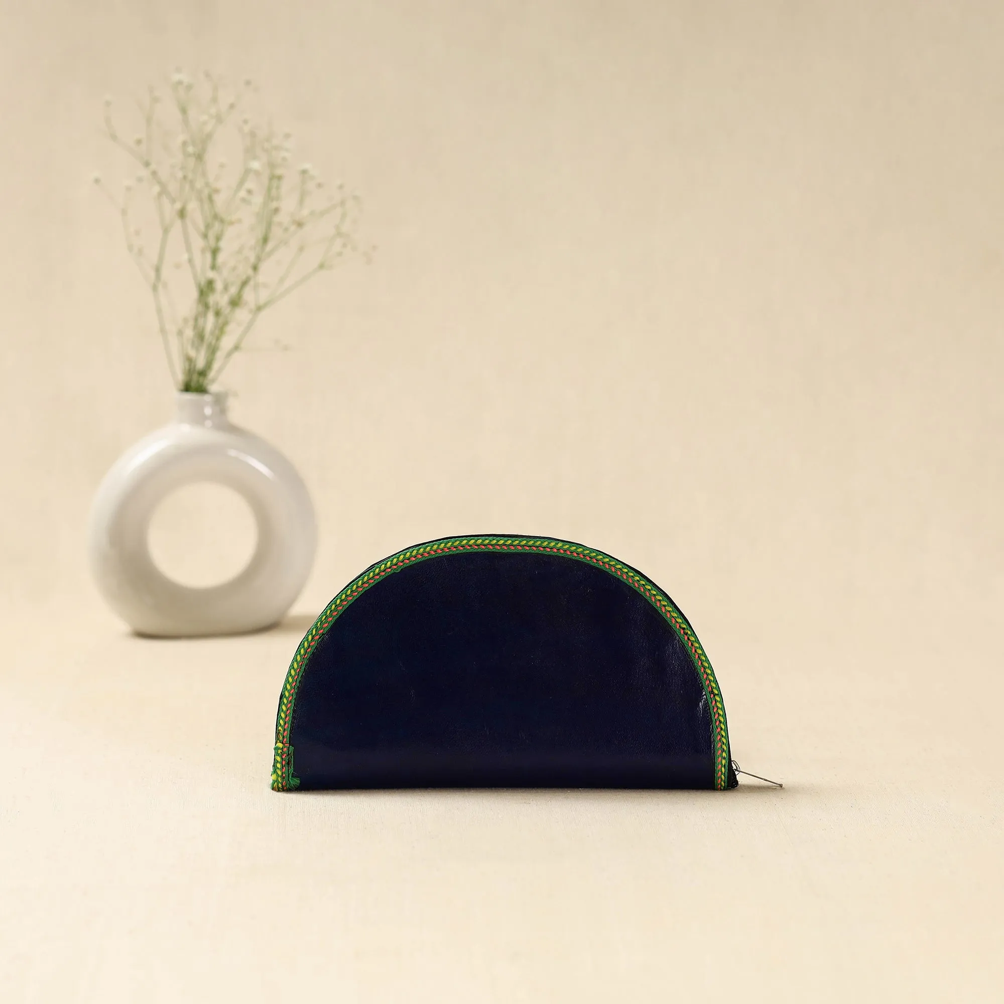 Blue - Handcrafted Kutch Leather Clutch / Wallet 51 sold by Itokri product image thumbnail 3