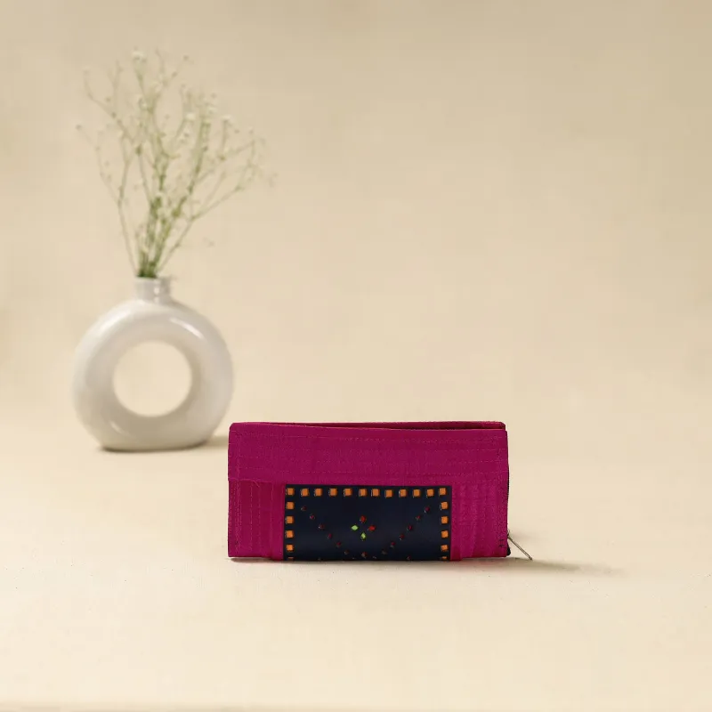 Pink - Handcrafted Kutch Leather Clutch / Wallet 32 sold by Itokri