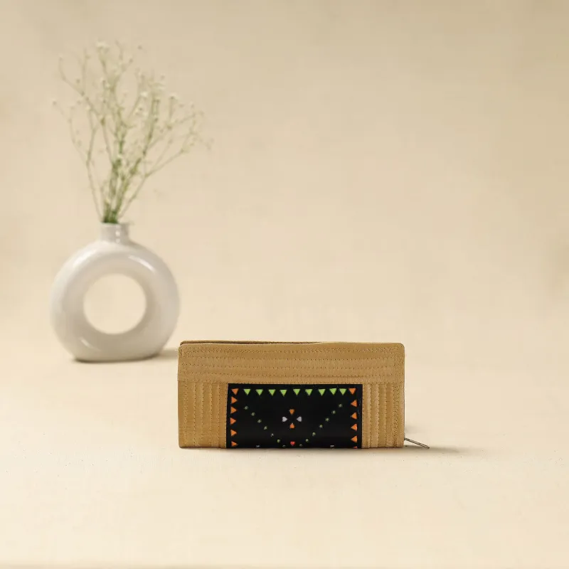 Beige - Handcrafted Kutch Leather Clutch / Wallet 26 sold by Itokri