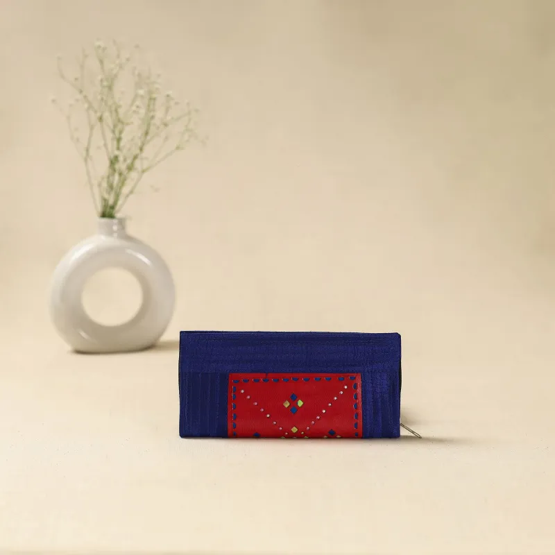 Blue - Handcrafted Kutch Leather Clutch / Wallet 25 made by Itokri