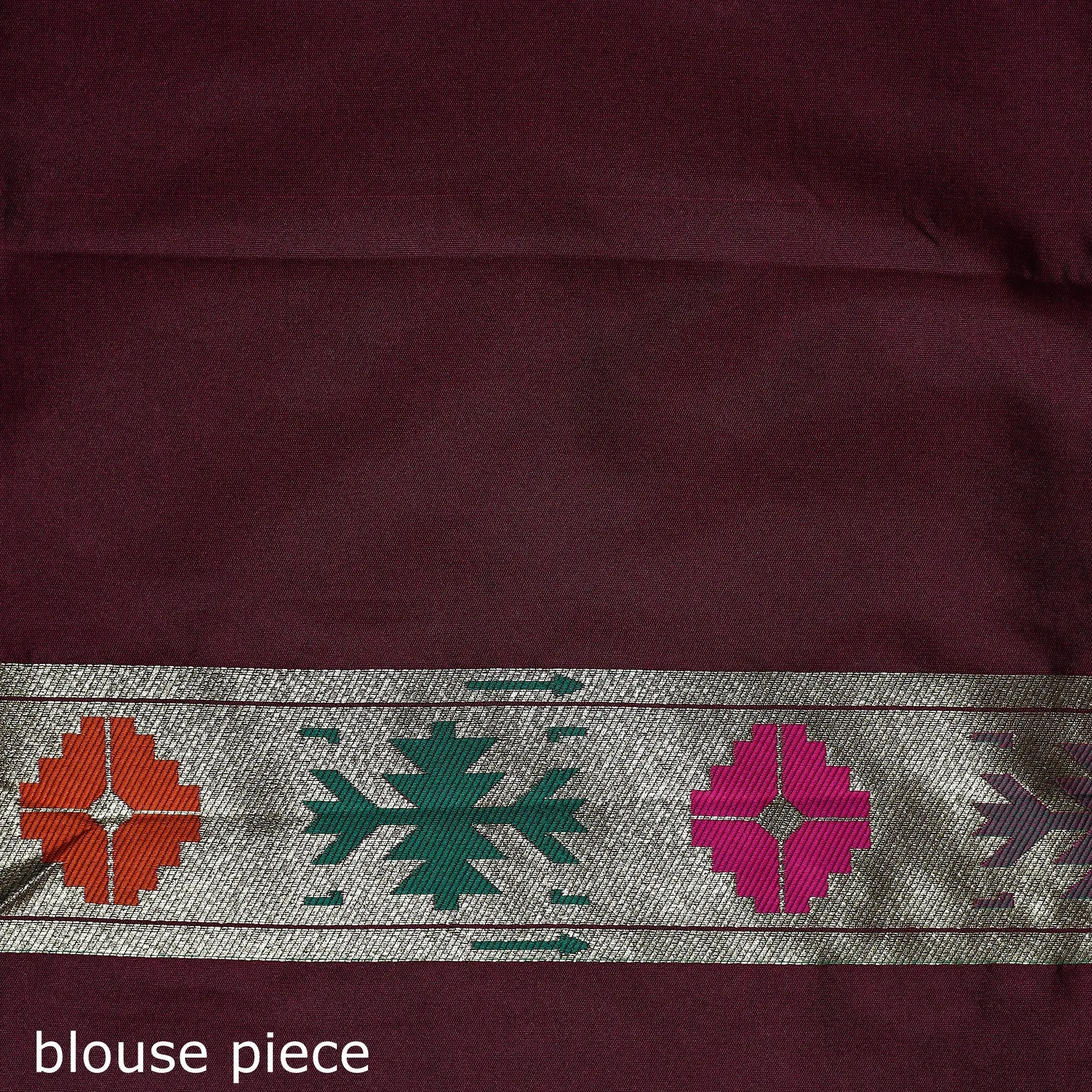 Purple - Bangalore Silk Paithani Saree 14 sold by Itokri product image thumbnail 5