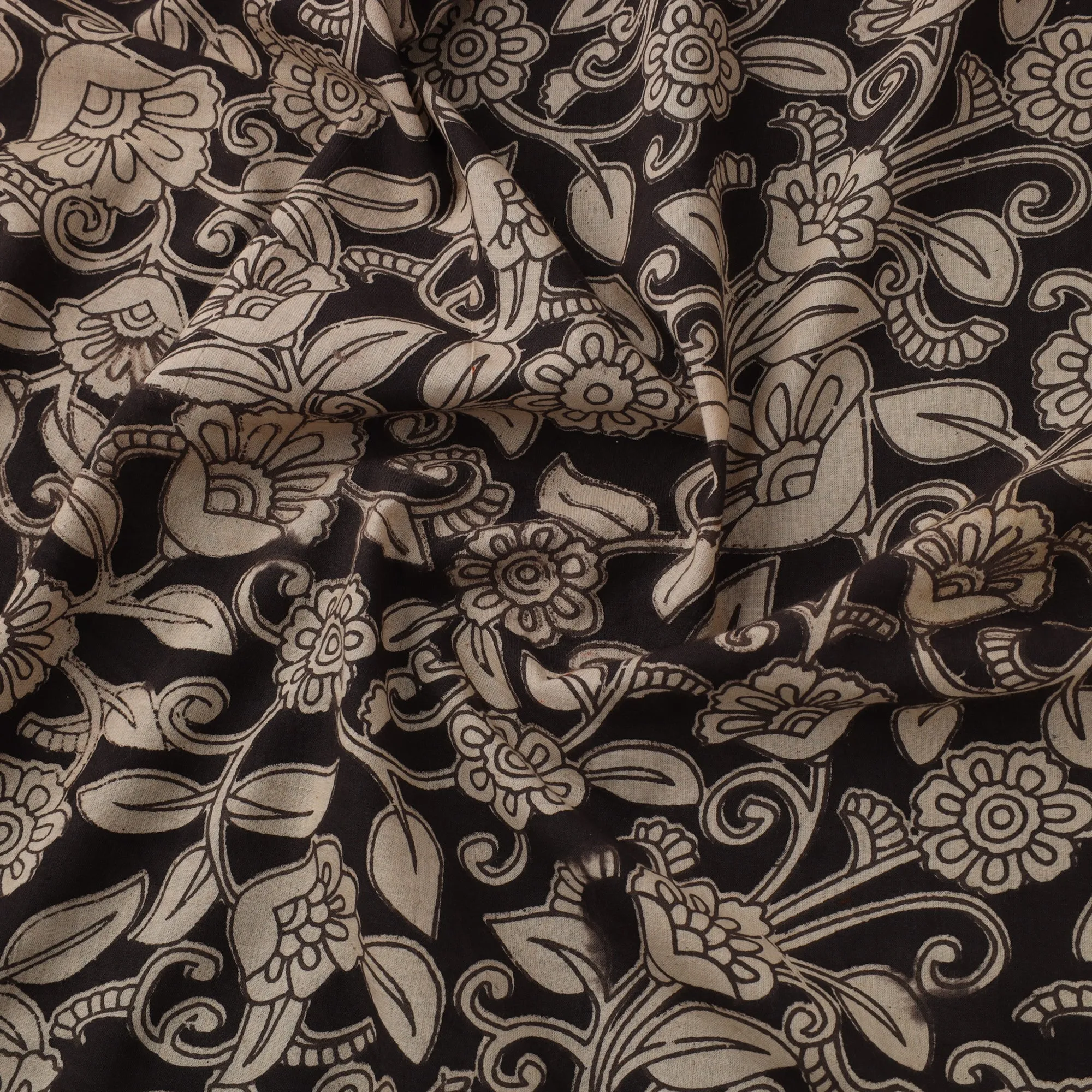 Black - Printed Kalamkari Cotton Fabric 28 sold by Itokri product image thumbnail 3
