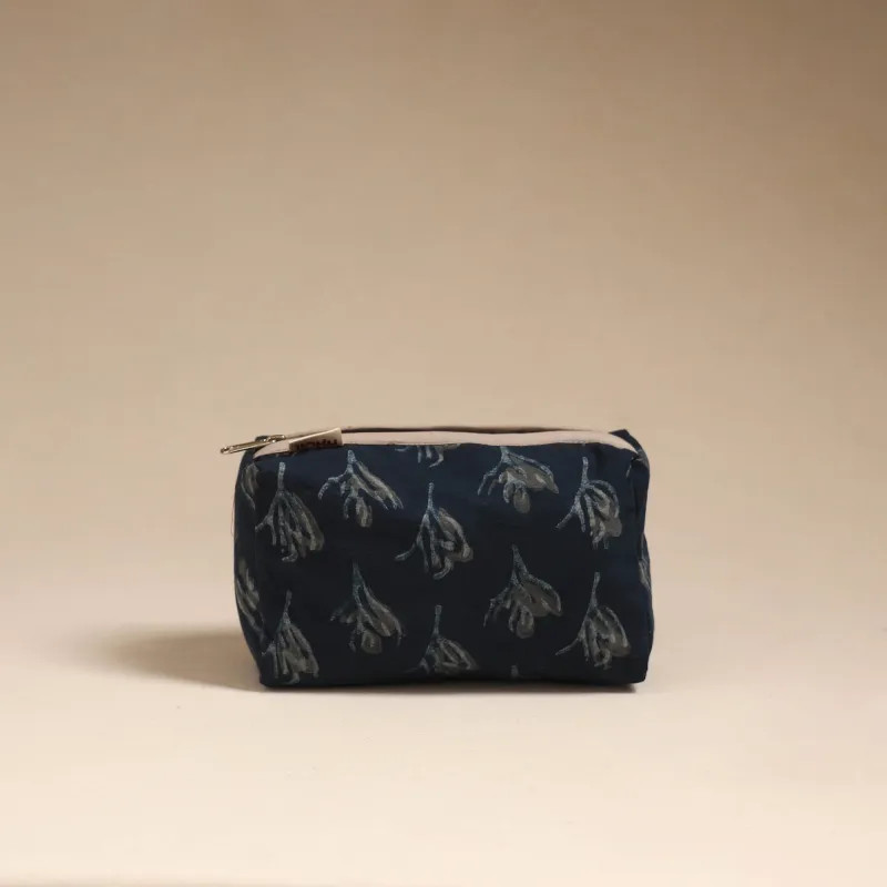 Blue - Handcrafted Fabric Toiletry Pouch 08 made by Itokri