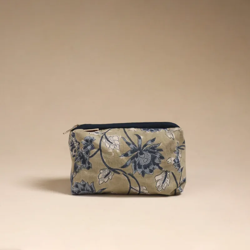 Brown - Handcrafted Fabric Toiletry Pouch 11 sold by Itokri