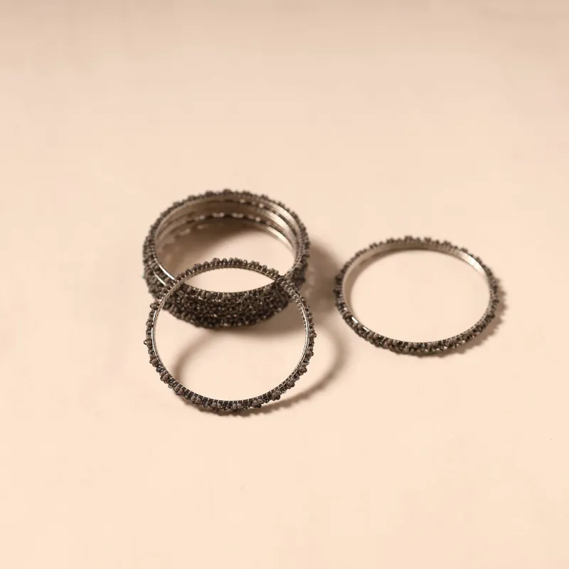 Brown - Hapur Flower Beadwork Bangles by Aagaz (Set of 6) 07 sold by Itokri