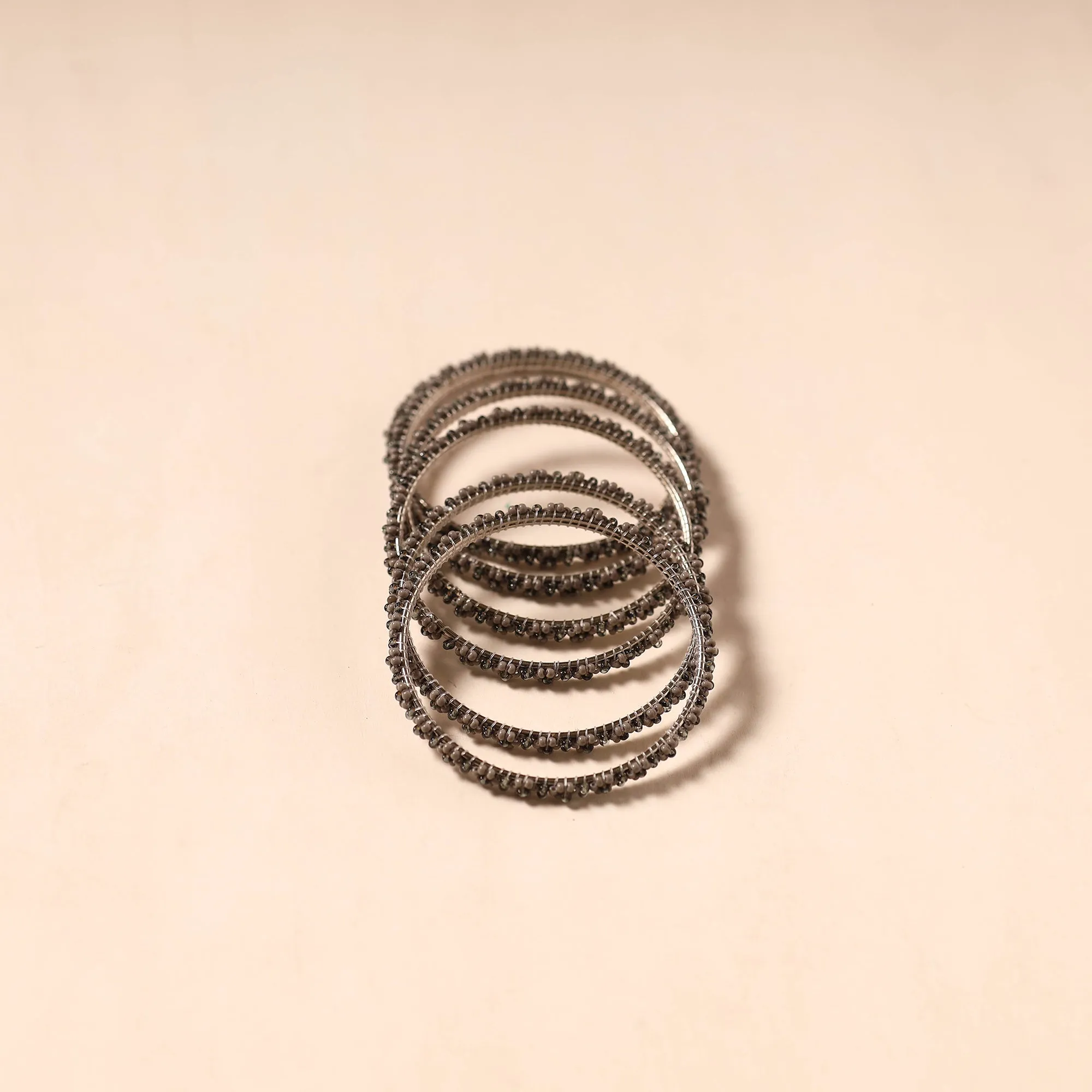 Brown - Hapur Flower Beadwork Bangles by Aagaz (Set of 6) 07 sold by Itokri product image thumbnail 3