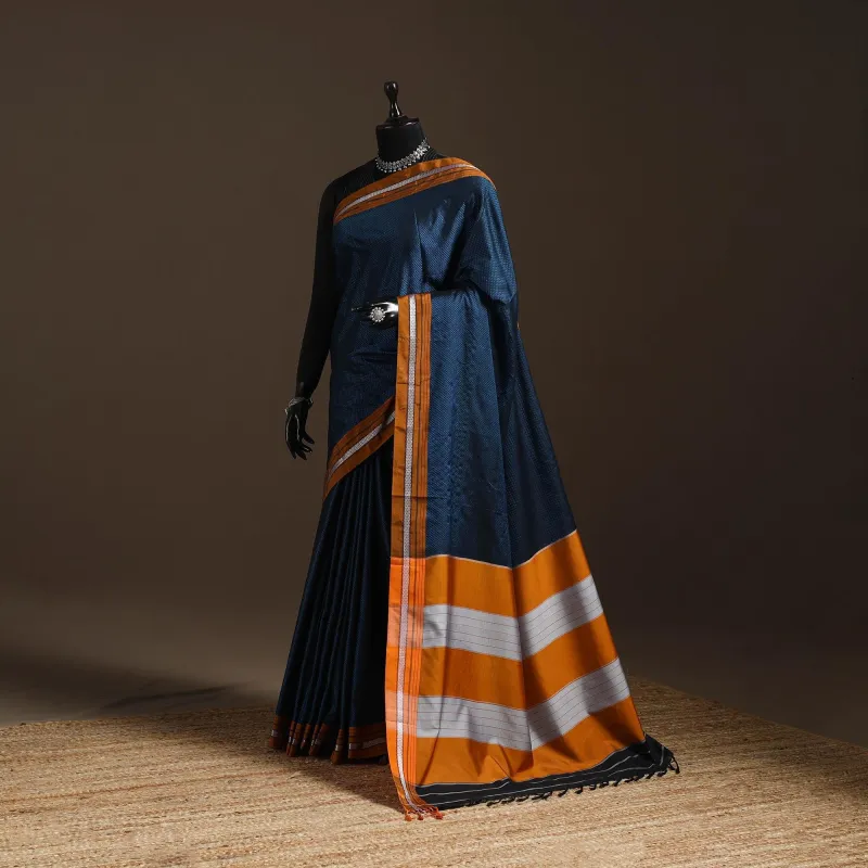 Silk Cotton Khun Saree with Ilkal Pallu Chikki Paras Border 14 sold by Itokri