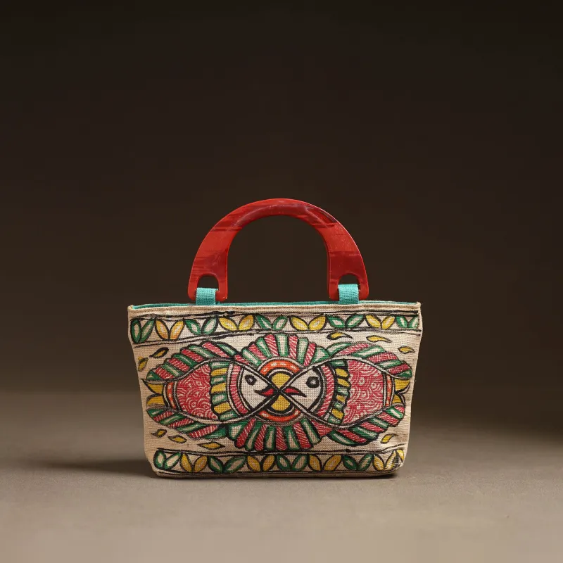 Multicolor - Madhubani Handpainted Handbag 15 sold by Itokri