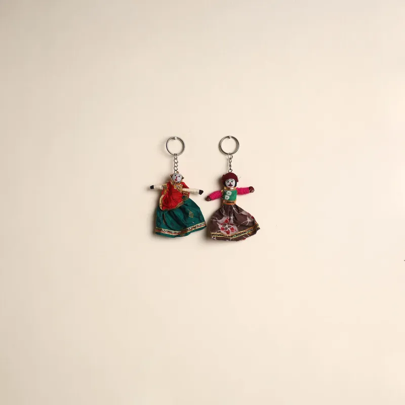 Multicolor - Rajasthani Puppet Couple Handmade Keychain (Set of 2) 28 sold by Itokri