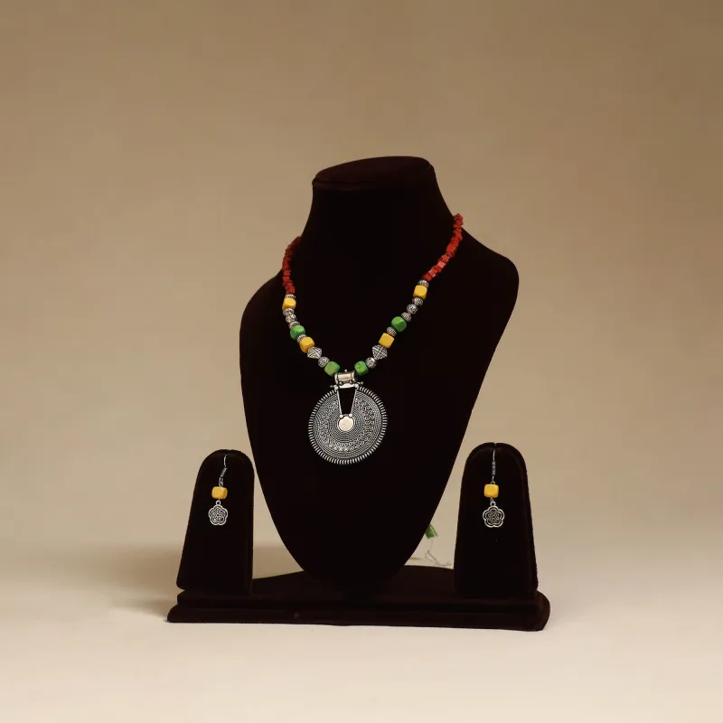 Multicolor - German Silver Beaded Necklace Set 03 sold by Itokri