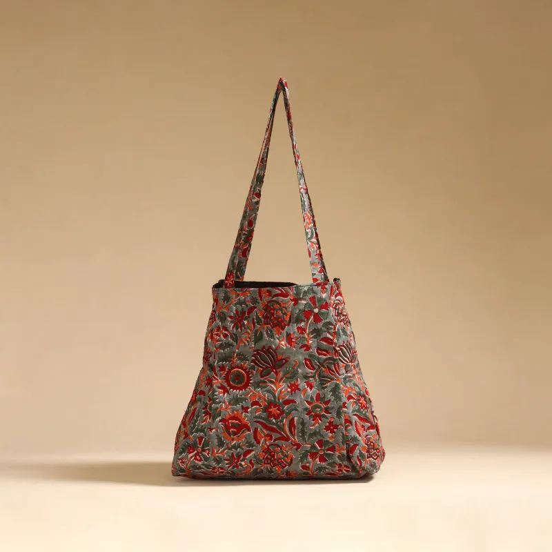 Grey - Handcrafted Fabric Jhola Bag 29 sold by Itokri
