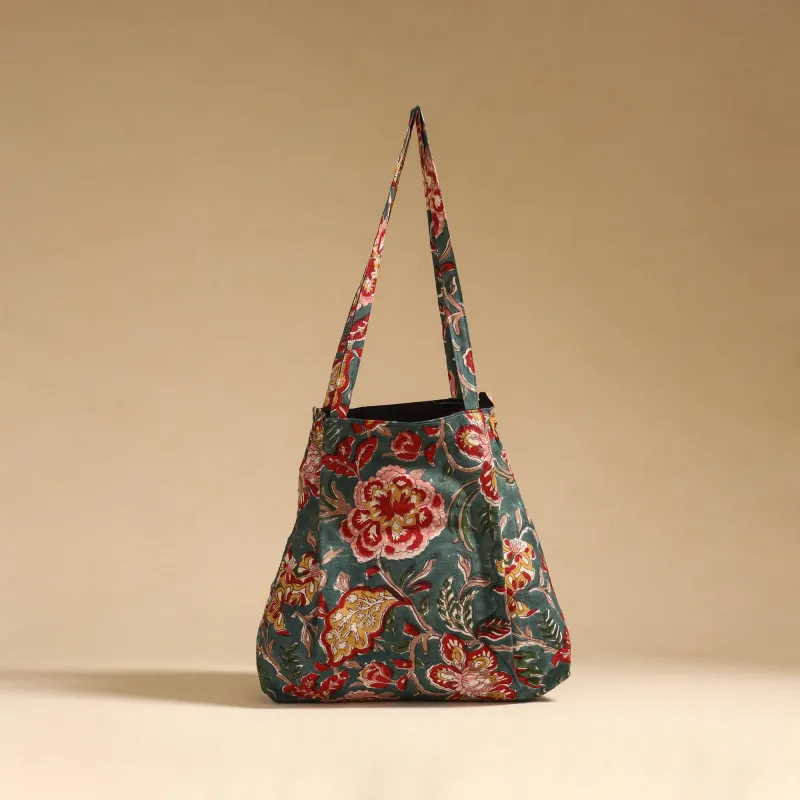 Green - Handcrafted Fabric Jhola Bag 26 sold by Itokri