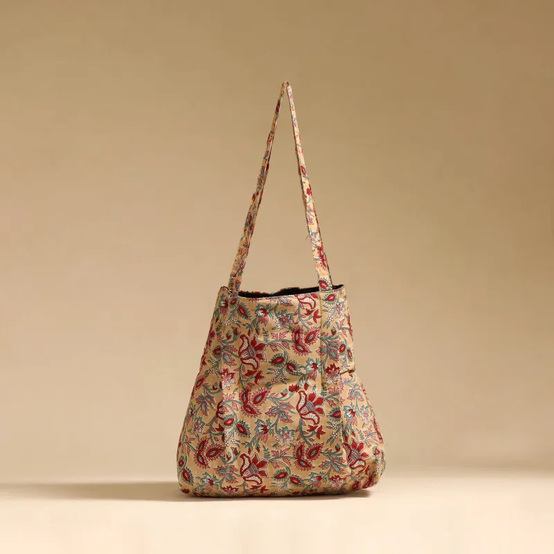 Beige - Handcrafted Fabric Jhola Bag 21 sold by Itokri