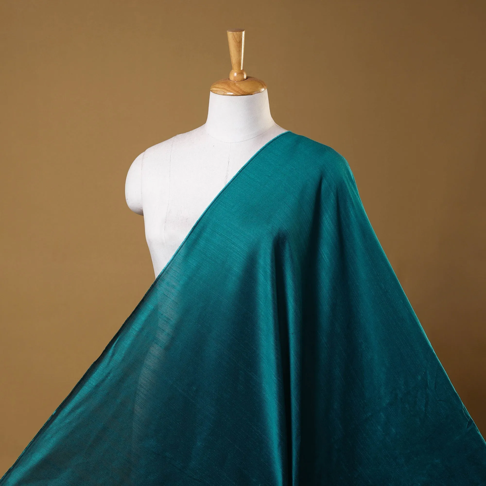 Green - Slub Silk Plain Fabric 18 sold by Itokri