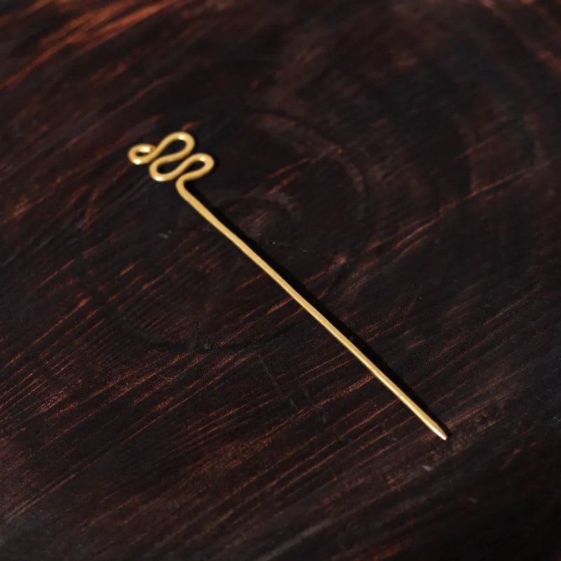 Yellow - Brass Metal Handcrafted Juda Pin 23 sold by Itokri