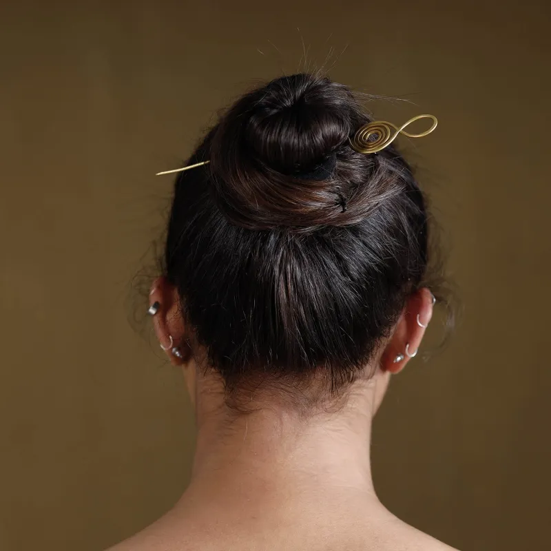 Yellow - Brass Metal Handcrafted Juda Pin 06 sold by Itokri