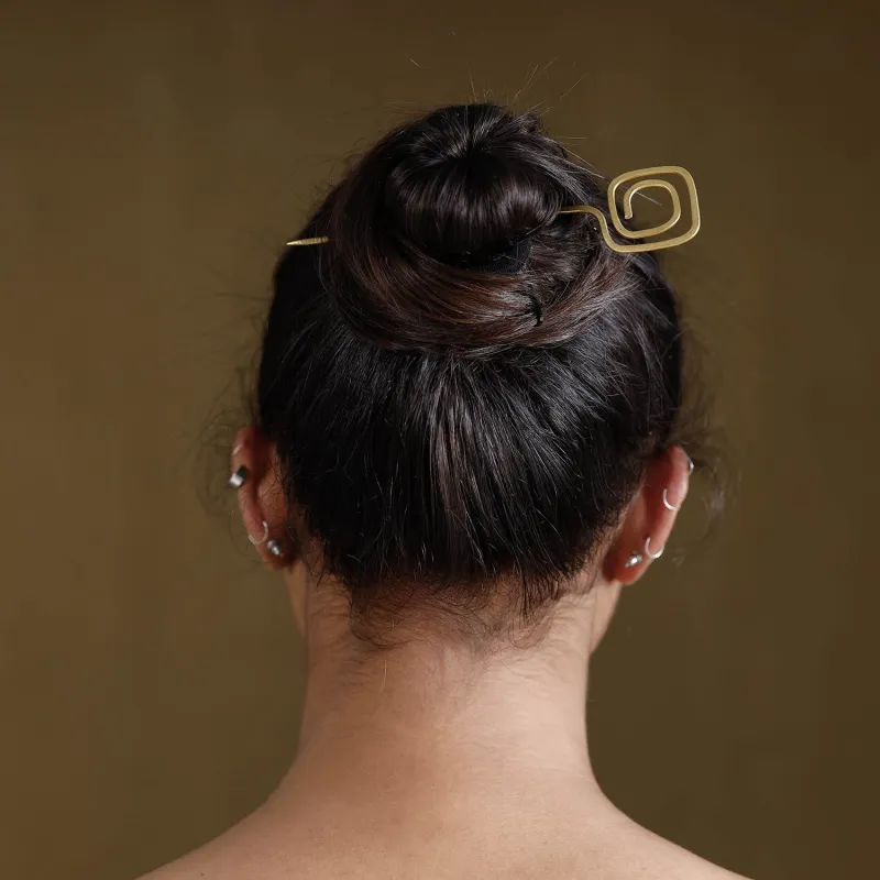 Yellow - Brass Metal Handcrafted Juda Pin 03 sold by Itokri