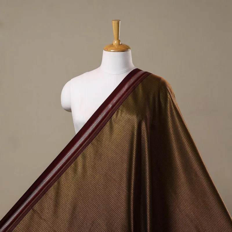 Brown - Karnataka Weave Cotton Khun Fabric 02 sold by Itokri