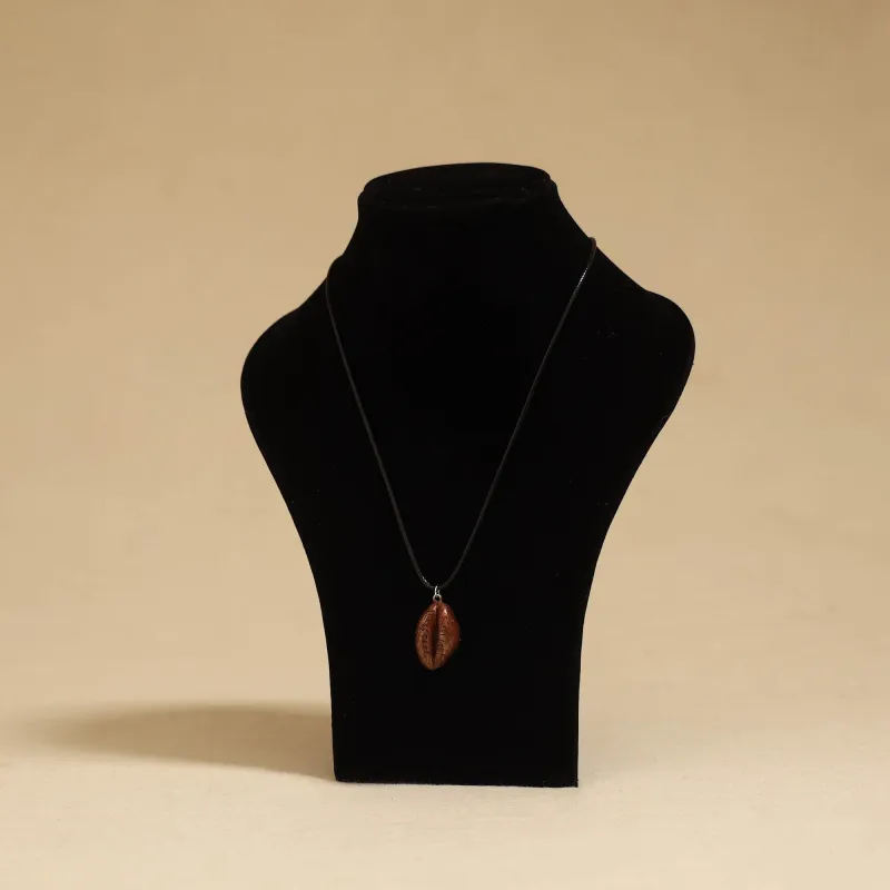 Brown - Quirklets Handpainted Clay Coffee Bean Pendant Necklace 24 sold by Itokri
