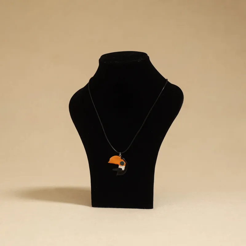 Black - Quirklets Handpainted Clay Toucan Pendant Necklace 23 sold by Itokri