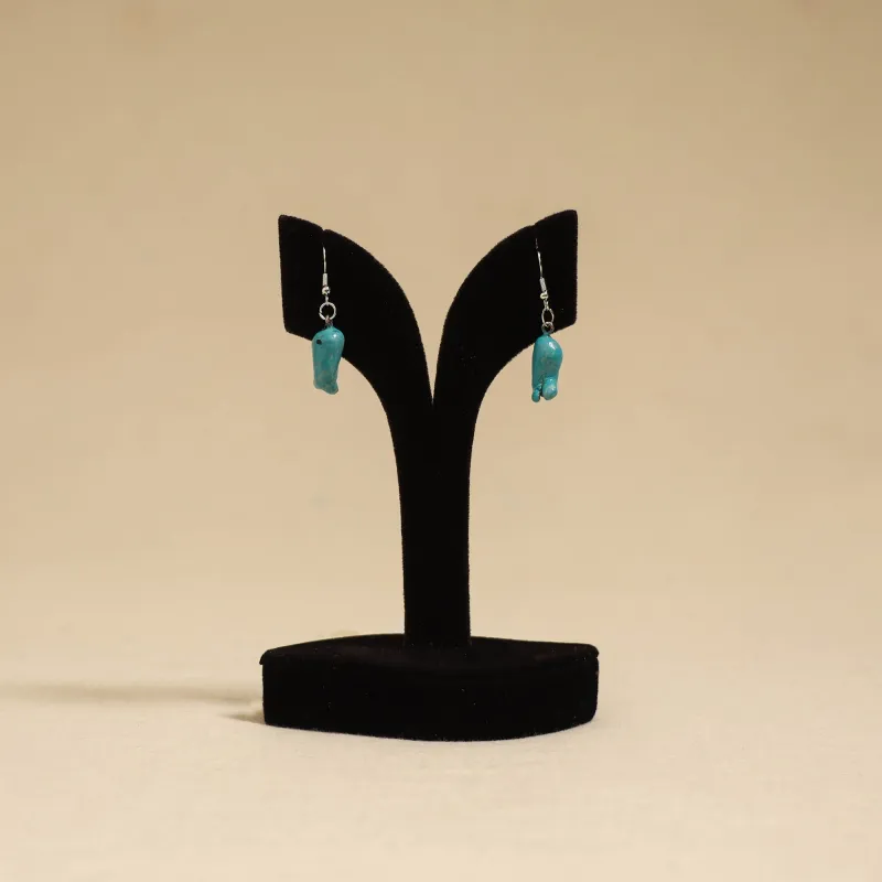 Blue - Quirklets Handpainted Clay Fish Earrings 63 made by Itokri
