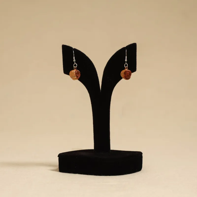 Brown - Quirklets Handpainted Clay Earrings 59 made by Itokri