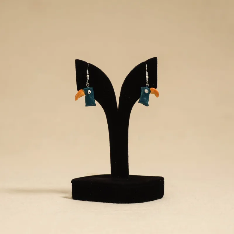 Blue - Quirklets Handpainted Clay Toucan Earrings 57 sold by Itokri