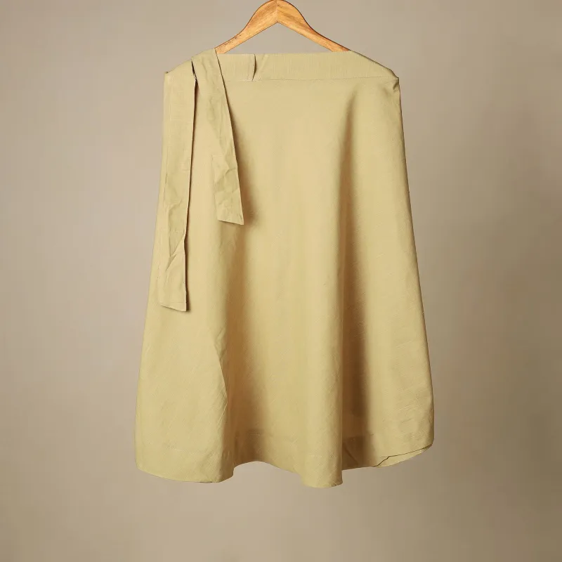 Yellow - Jhiri Handloom Cotton Wrap Around Skirt 44 sold by Itokri