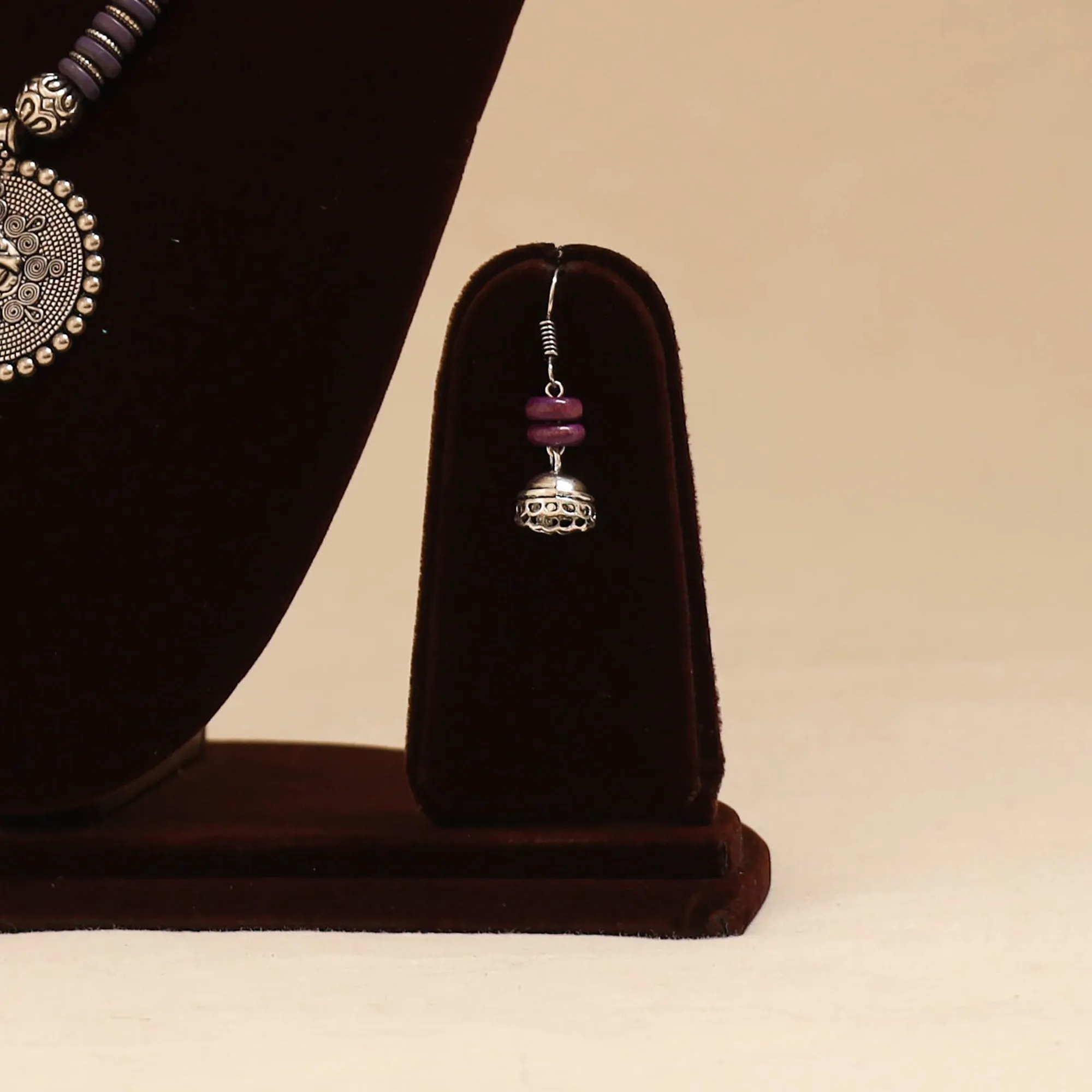 Purple - German Silver Beaded Necklace Set 42 sold by Itokri product image thumbnail 2