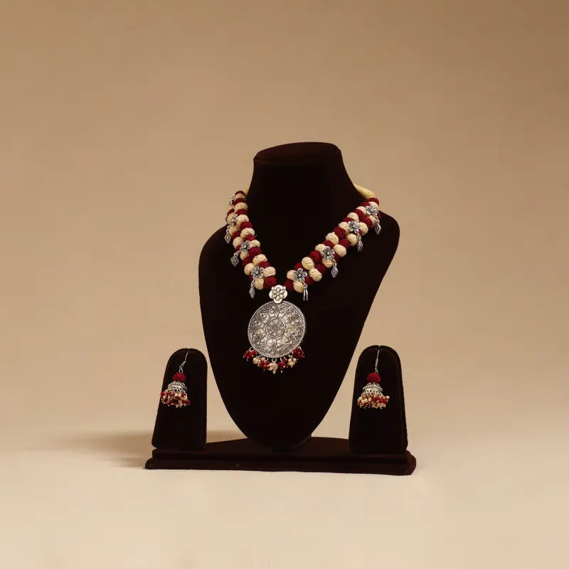 Multicolor - German Silver Thread Beads Necklace Set 04 sold by Itokri