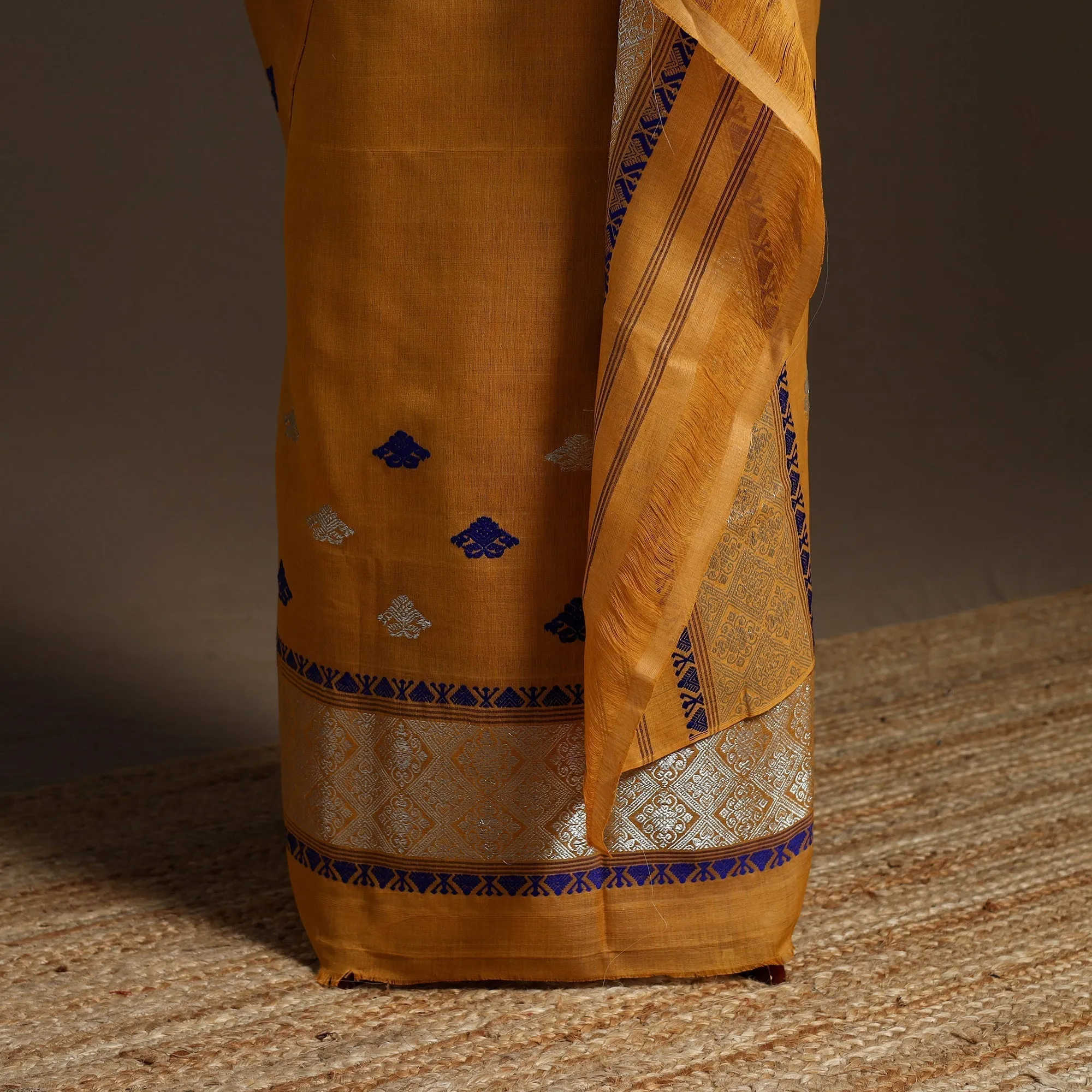 Yellow - Assam Handloom Silk Cotton Mekhela Chador with Blouse Piece 19 sold by Itokri product image thumbnail 5