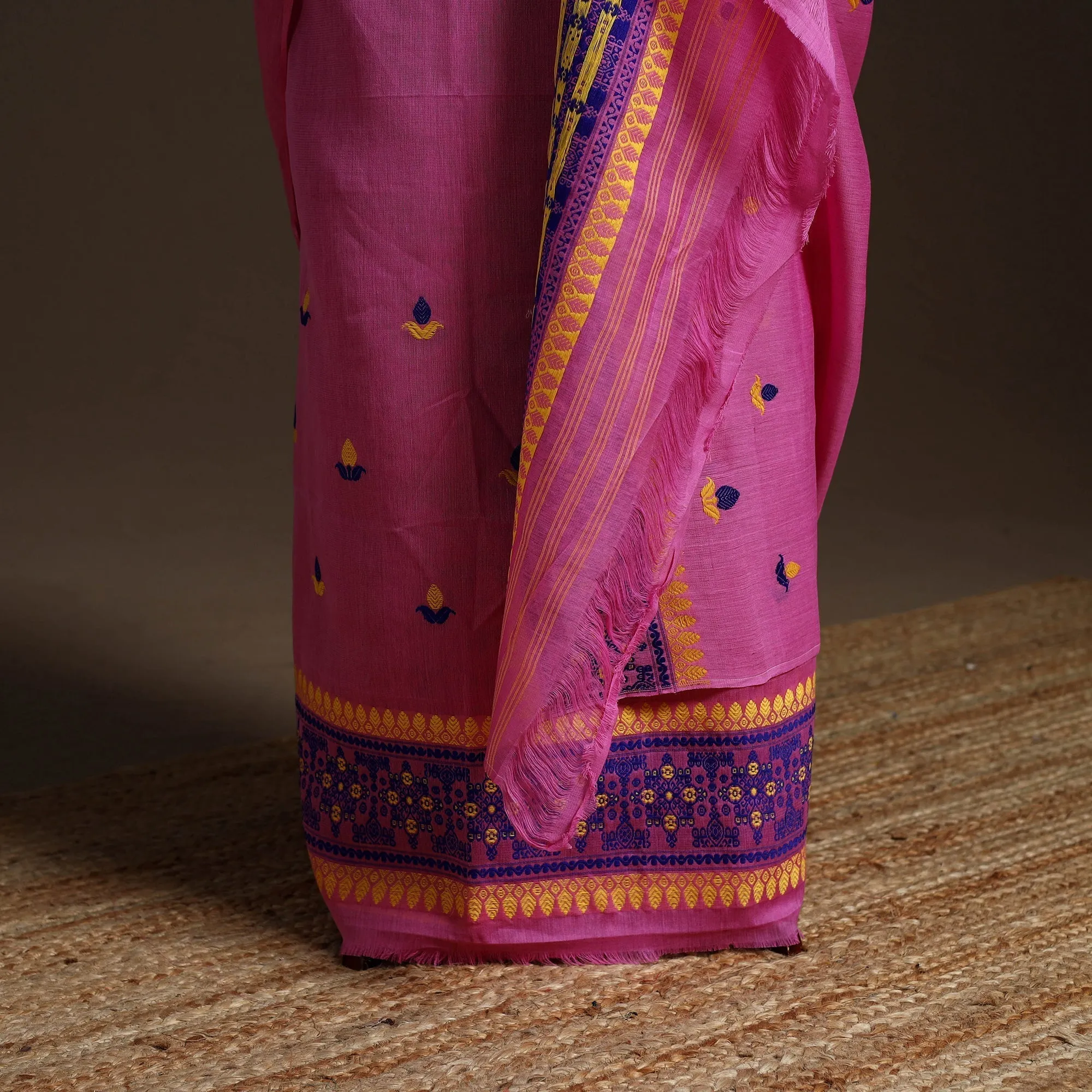 Pink - Assam Handloom Silk Cotton Mekhela Chador with Blouse Piece 25 sold by Itokri product image thumbnail 5