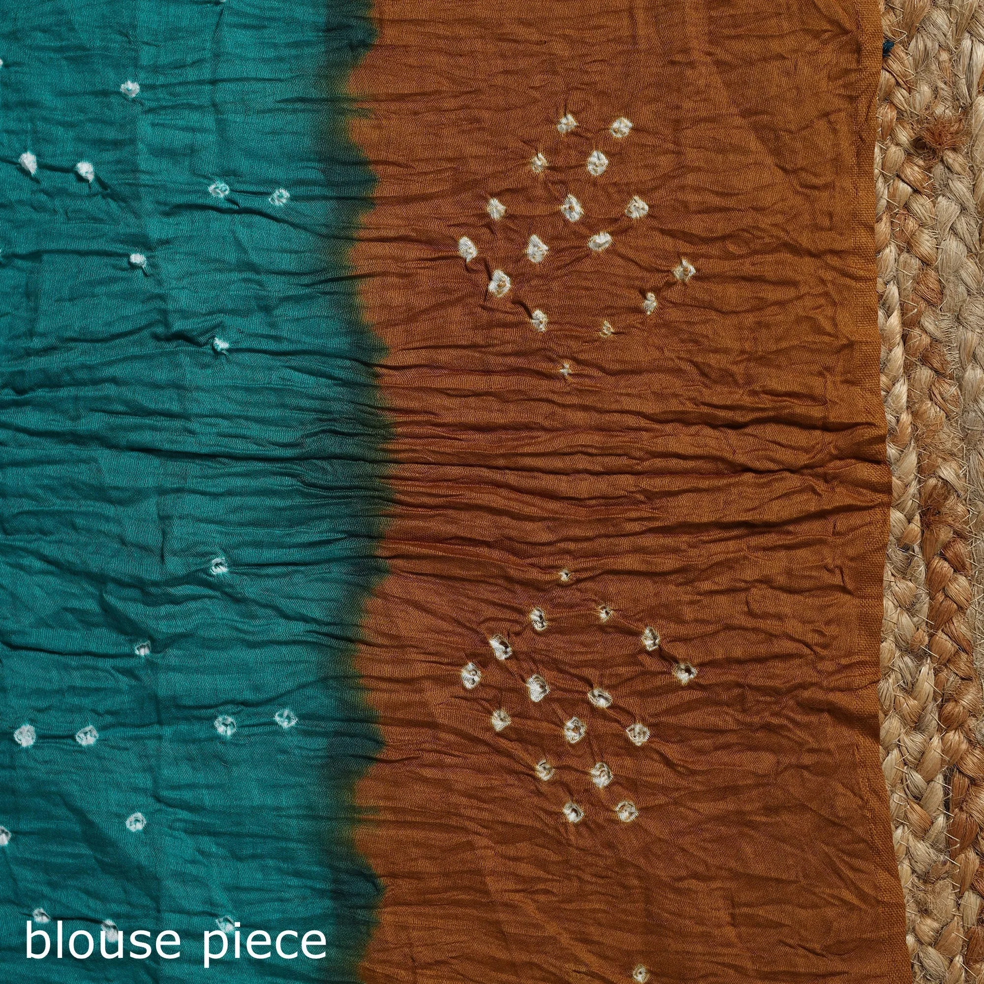 Brown - Kutch Tie-Dye Cotton Bandhani Saree with Blouse Piece 33 sold by Itokri product image thumbnail 5